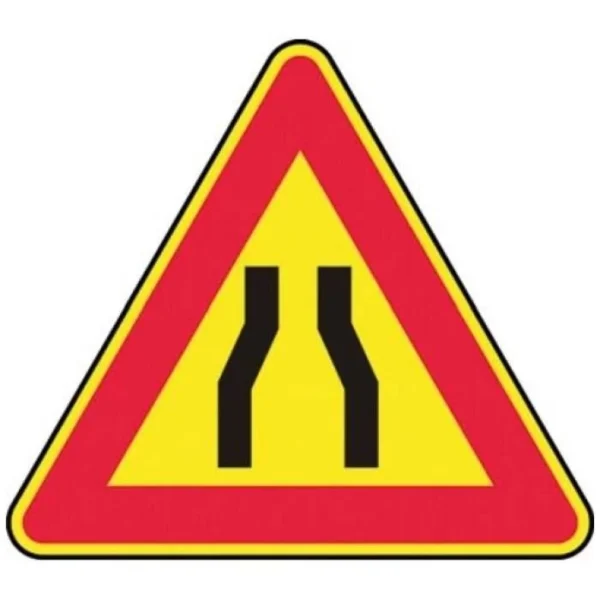 Segnale triangolare cm90 strettoia simmetrica fig.384