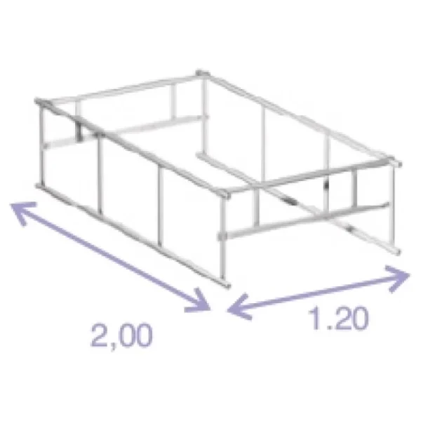 Parapetto completo uni en 1004 system 120×200