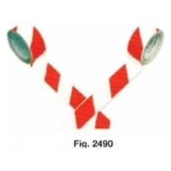 Nastro segnaletico adesivo bianco/rosso ml22.30 h5cm cl.1