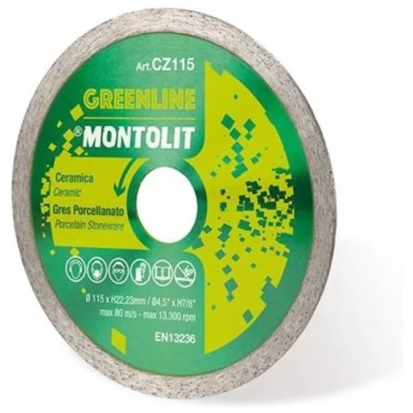 Disco diamantato d.115 montolit greenline cz115