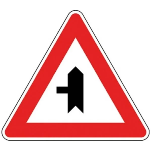 Segnale triangolare cm90 intersezione a “t” con diritto di precedenza figura ii 43/c art.112 classe 1