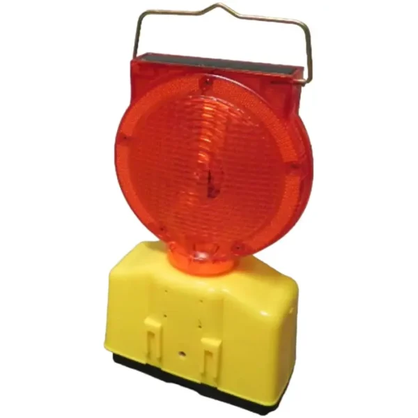 Lampada led rossa bifacciale con ricarica solare sun/vega