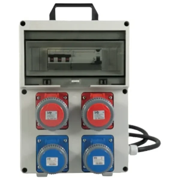 Quadretto 2 prese monofase + 2 prese trifase ip67