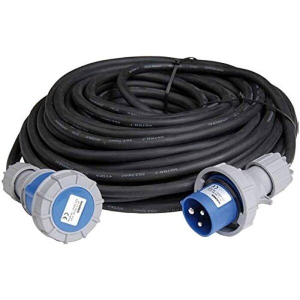 Prolunga industriale 25mt spina e presa 2p+t 16a 230v ip67