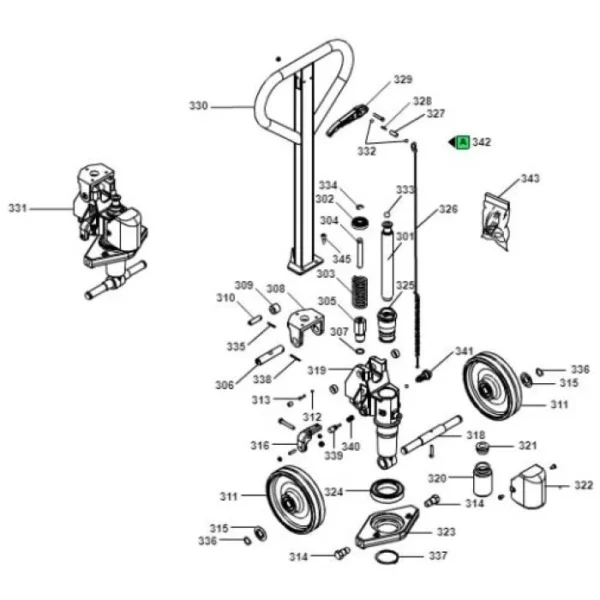 Boccola rullo singolo transpallet pramac/lifter figura n.111