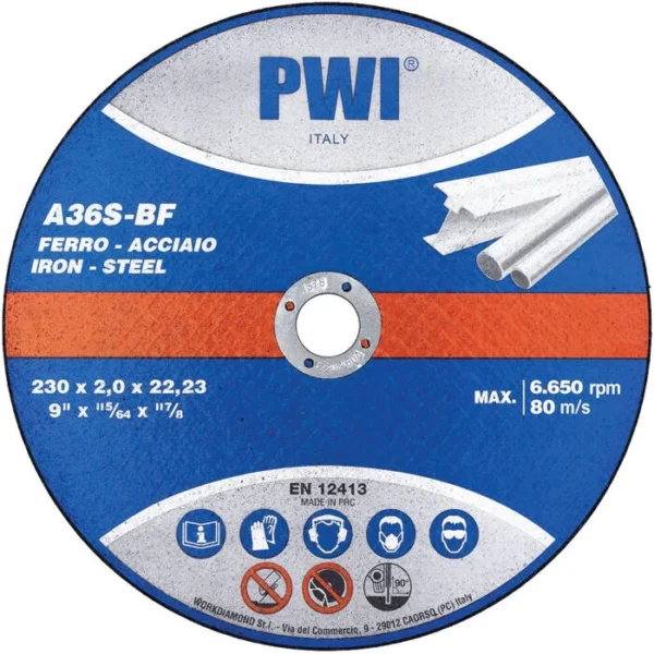 Disco abrasivo ø 230×2.0 mm per acciaio